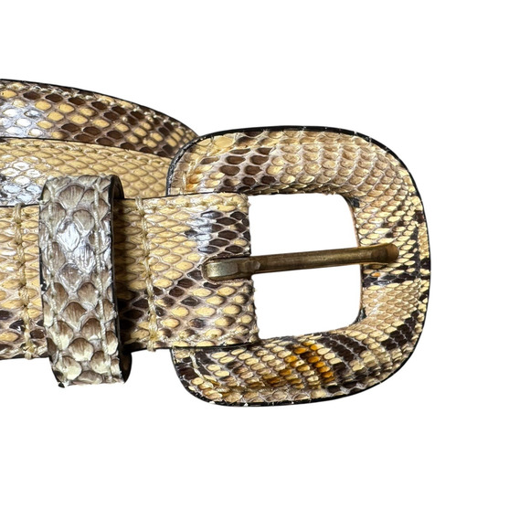 WCM New York Women Belt Genuine Python Snake Skin Vintage USA Size L main image 9